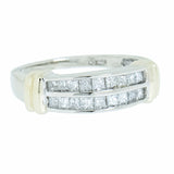 14K Two Tone Gold 0.72 ctw Ladies Diamond Cocktail Ring