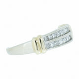 14K Two Tone Gold 0.72 ctw Ladies Diamond Cocktail Ring