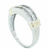 14K Two Tone Gold 0.72 ctw Ladies Diamond Cocktail Ring