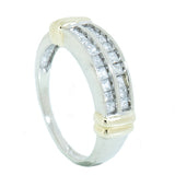 14K Two Tone Gold 0.72 ctw Ladies Diamond Cocktail Ring