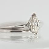 14K White Gold 0.64ct Marquise Diamond Wedding Set