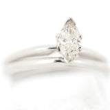 14K White Gold 0.64ct Marquise Diamond Wedding Set