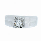 14K White Gold 0.32 ctw Men's Diamond Ring