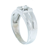 14K White Gold 0.32 ctw Men's Diamond Ring