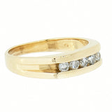 14K Yellow Gold 0.50 CTW Unisex 5 Diamond Band