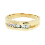 14K Yellow Gold 0.50 CTW Unisex 5 Diamond Band