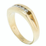 14K Yellow Gold 0.50 CTW Unisex 5 Diamond Band