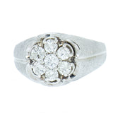 10K White Gold 0.75 CTW Men's 5 Diamond Ring