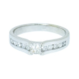 18K White Gold 0.50 ctw Diamond Engagement Ring