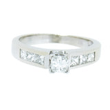 18K White Gold 0.75 ctw Princess Diamond Engagement Ring