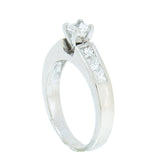 18K White Gold 0.75 ctw Princess Diamond Engagement Ring