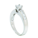 18K White Gold 0.75 ctw Princess Diamond Engagement Ring