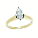 14K Gold 1.00 CTW Marquise Illusion 3 Diamond Engagement Ring