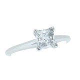 14K Gold 0.78 Carat Princess Diamond Engagement Ring