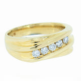 14K Yellow Gold 5 Diamond 0.55 ctw Ring