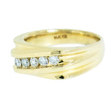 14K Yellow Gold 5 Diamond 0.55 ctw Ring