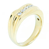 14K Yellow Gold 5 Diamond 0.55 ctw Ring