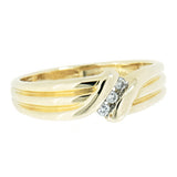 14K Gold 0.15 CTW 3 Diamond Men's Ring