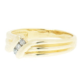 14K Gold 0.15 CTW 3 Diamond Men's Ring