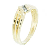 14K Gold 0.15 CTW 3 Diamond Men's Ring