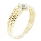 14K Gold 0.15 CTW 3 Diamond Men's Ring