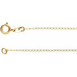 14K Gold Curb Chain 1mm