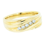 14K Yellow Gold 5 Diamond 0.30 CTW Ring