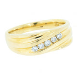 14K Yellow Gold 5 Diamond 0.30 CTW Ring