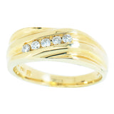 14K Yellow Gold 5 Diamond 0.30 CTW Ring