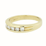 14K Yellow Gold 0.55 CTW 5 Diamond  Band