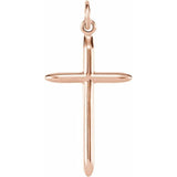 14K or Sterling Silver Cross Pendant 25.7x14 mm