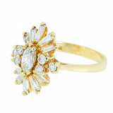 14K Yellow Gold Ladies Diamond Ring