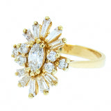 14K Yellow Gold Ladies Diamond Ring