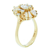 14K Yellow Gold Ladies Diamond Ring