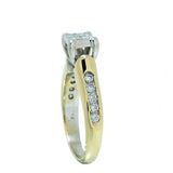 14K Gold 0.50 CTW Princess Cut Illusion Diamond Engagement Ring