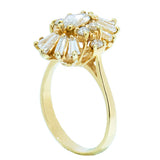 14K Yellow Gold Ladies Diamond Ring