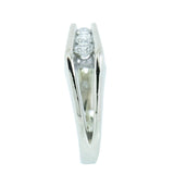 14K White Gold Ladies 1/3 ctw 3 Diamond Ring