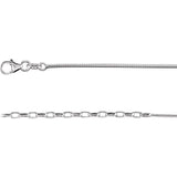 Sterling Silver Adjustable 16-18 inch Round Omega Chain 1.5mm