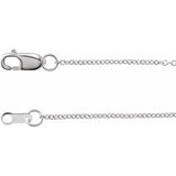 14K Yellow or White Gold Cable Chain 1mm