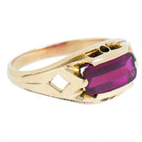 10K Red Gold Men's Vintage Lab-Ruby Ring