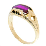 10K Red Gold Men's Vintage Lab-Ruby Ring