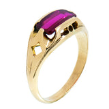 10K Red Gold Men's Vintage Lab-Ruby Ring
