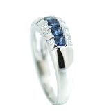 14K Gold Ladies Diamond and Sapphire Ring
