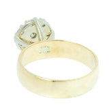 14K Yellow Gold 0.50 ctw Ladies 8 Diamond Cluster Ring