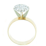14K Yellow Gold 0.50 ctw Ladies 8 Diamond Cluster Ring