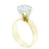 14K Yellow Gold 0.50 ctw Ladies 8 Diamond Cluster Ring