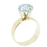 14K Yellow Gold 0.50 ctw Ladies 8 Diamond Cluster Ring