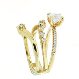14K Gold Mossanite and Diamond Bridal Set