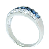 14K Gold Ladies Diamond and Sapphire Ring