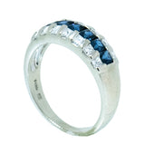14K Gold Ladies Diamond and Sapphire Ring